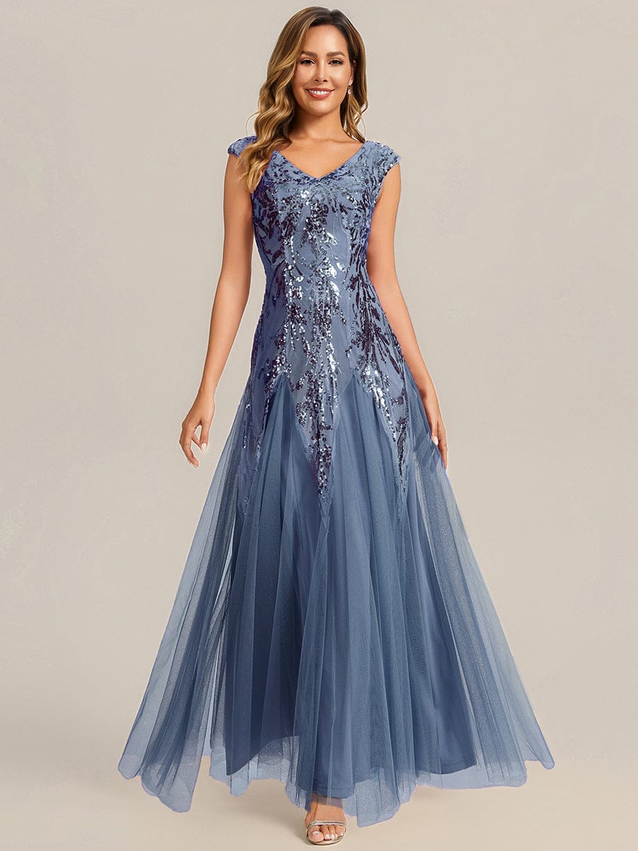 ever FREYA|Embroidered Sequin Cap Sleeve Dress - Image 4