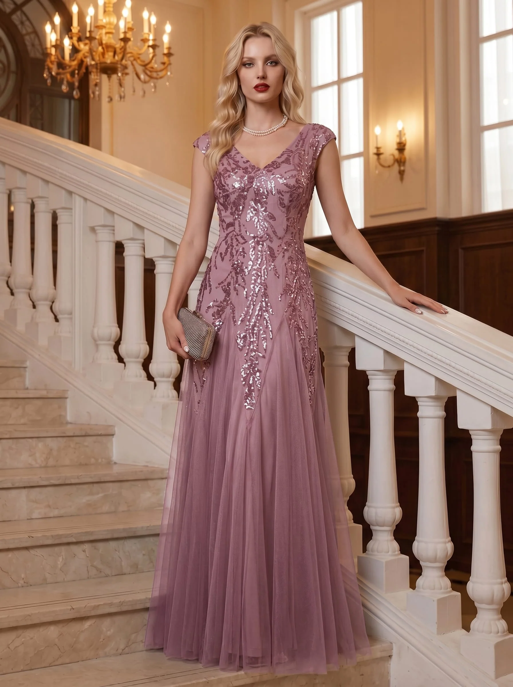 ever FREYA|Embroidered Sequin Cap Sleeve Dress - Image 8