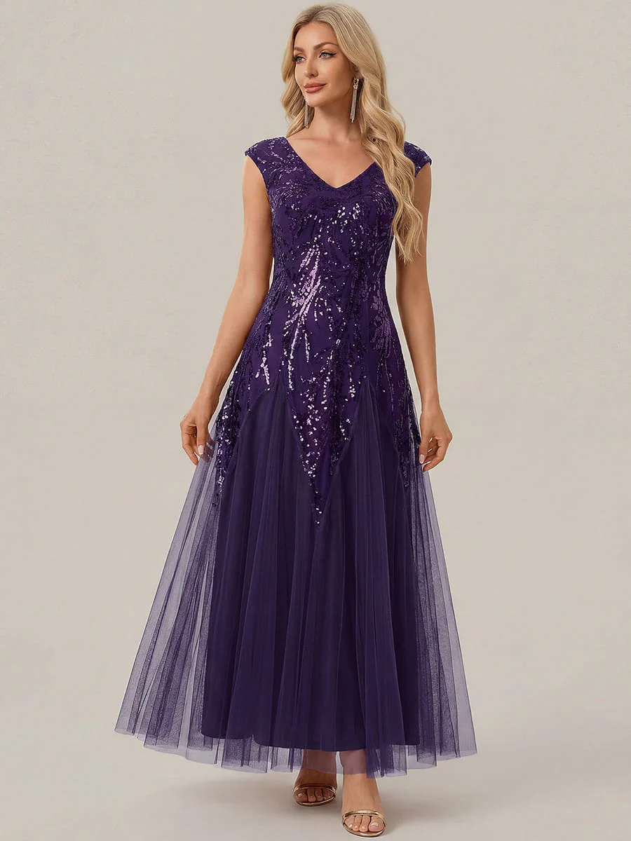 ever FREYA|Embroidered Sequin Cap Sleeve Dress - Image 93