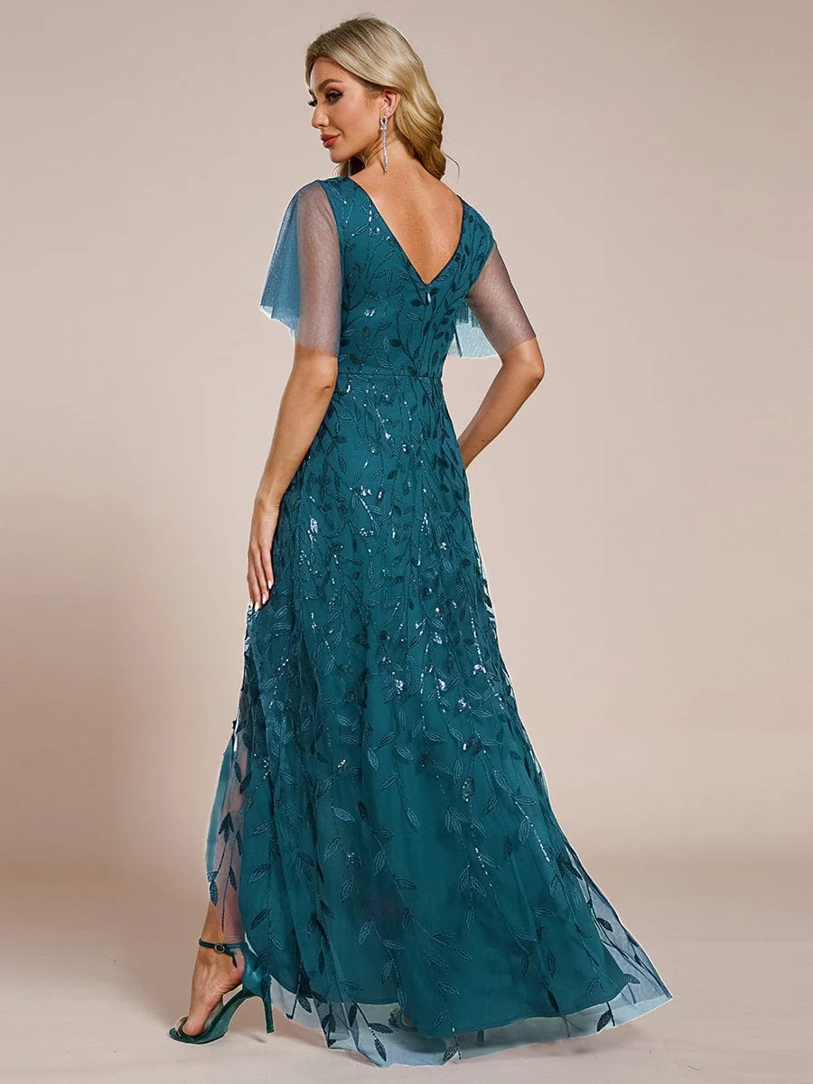 ever ALIX|V-Neck Sequined Mother of The Bride Dresses - Image 100