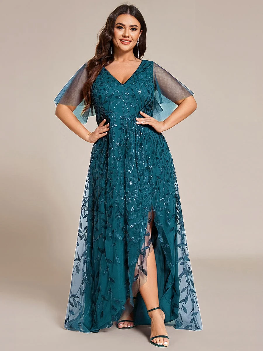 ever ALIX|V-Neck Sequined Mother of The Bride Dresses - Image 103