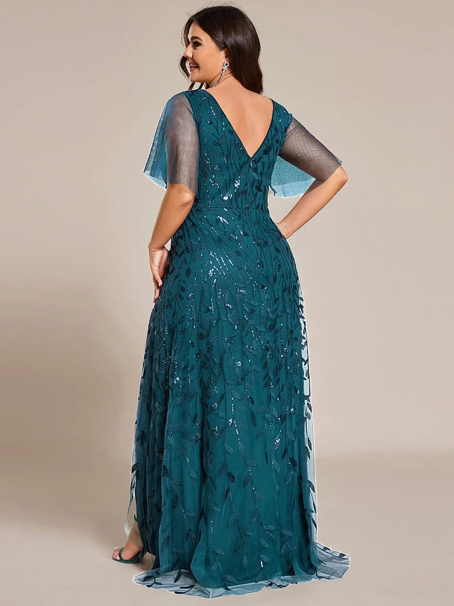 ever ALIX|V-Neck Sequined Mother of The Bride Dresses - Image 104