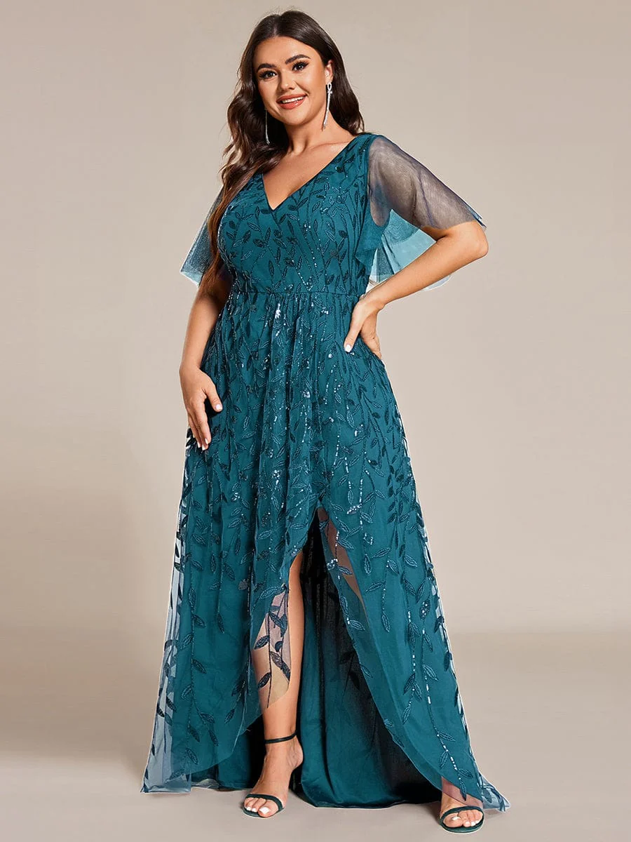 ever ALIX|V-Neck Sequined Mother of The Bride Dresses - Image 105