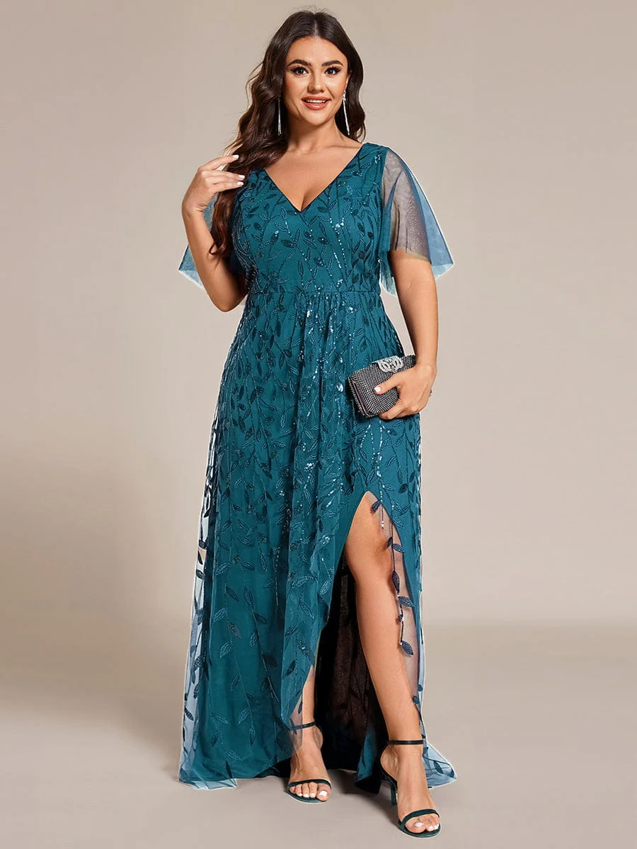 ever ALIX|V-Neck Sequined Mother of The Bride Dresses - Image 106