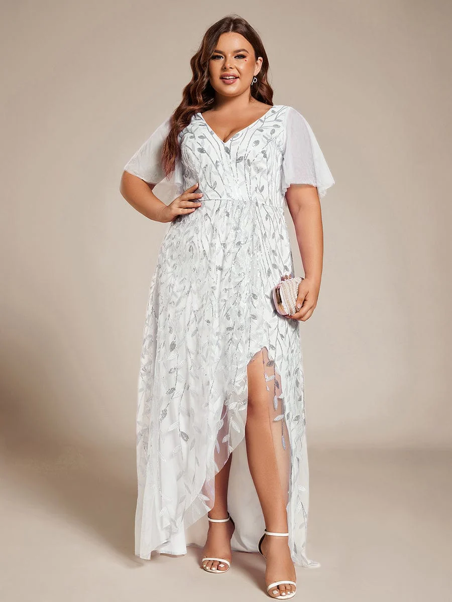 ever ALIX|V-Neck Sequined Mother of The Bride Dresses - Image 111