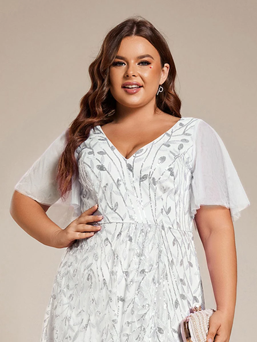 ever ALIX|V-Neck Sequined Mother of The Bride Dresses - Image 113