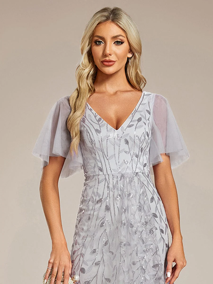 ever ALIX|V-Neck Sequined Mother of The Bride Dresses - Image 116