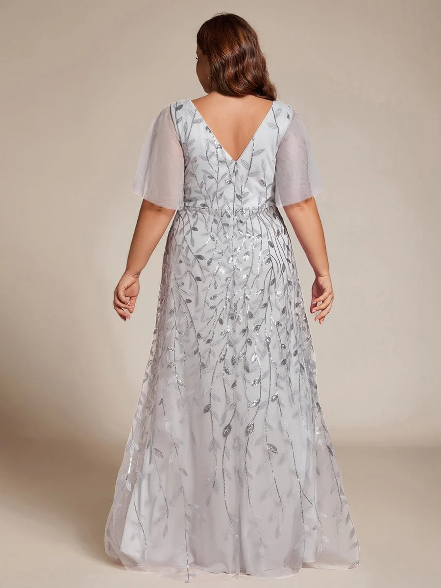 ever ALIX|V-Neck Sequined Mother of The Bride Dresses - Image 118