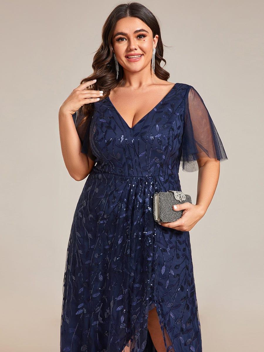 ever ALIX|V-Neck Sequined Mother of The Bride Dresses - Image 31