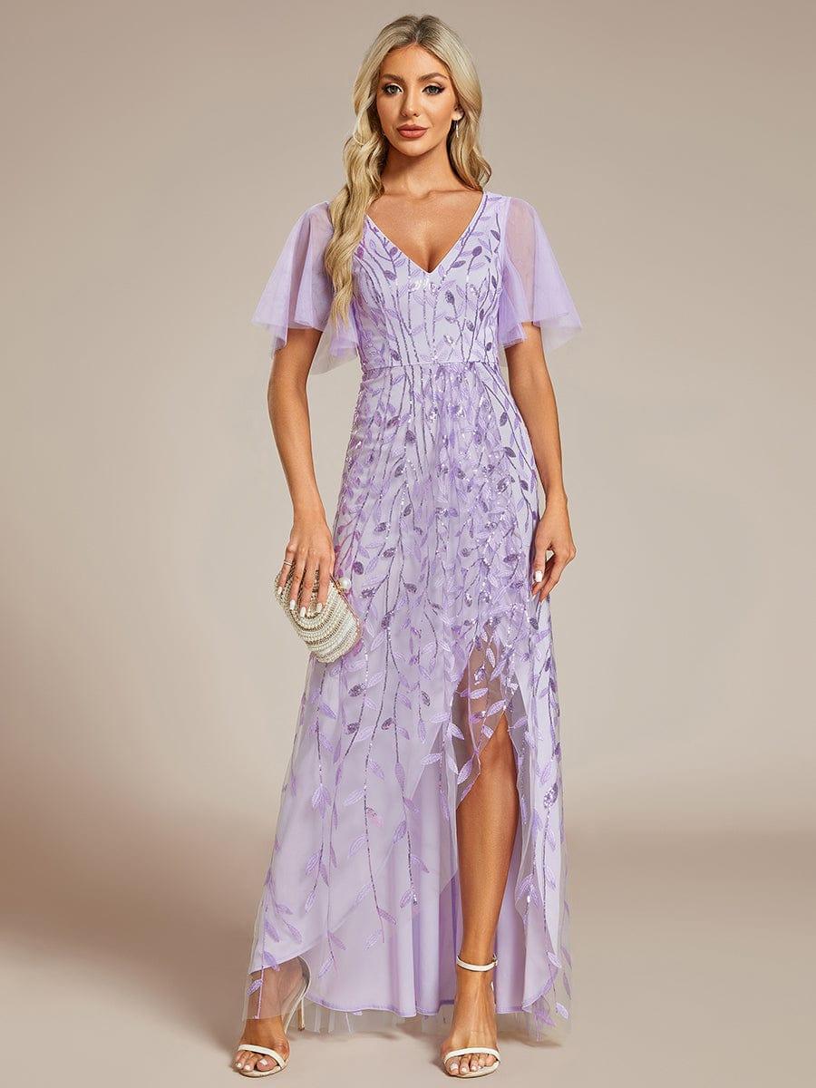 ever ALIX|V-Neck Sequined Mother of The Bride Dresses - Image 42
