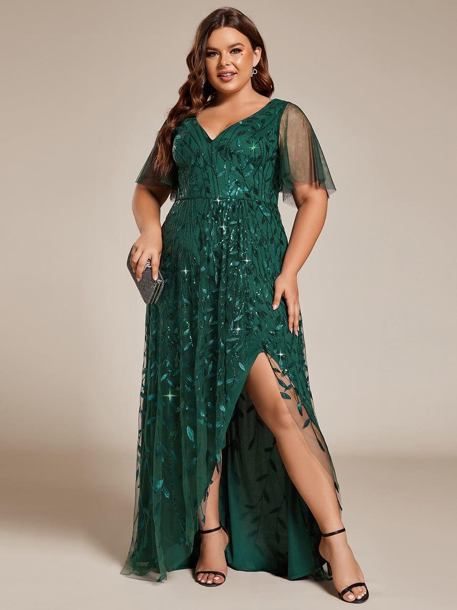 ever ALIX|V-Neck Sequined Mother of The Bride Dresses - Image 49