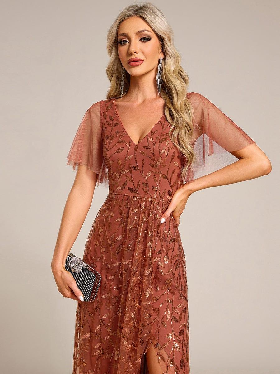 ever ALIX|V-Neck Sequined Mother of The Bride Dresses - Image 61