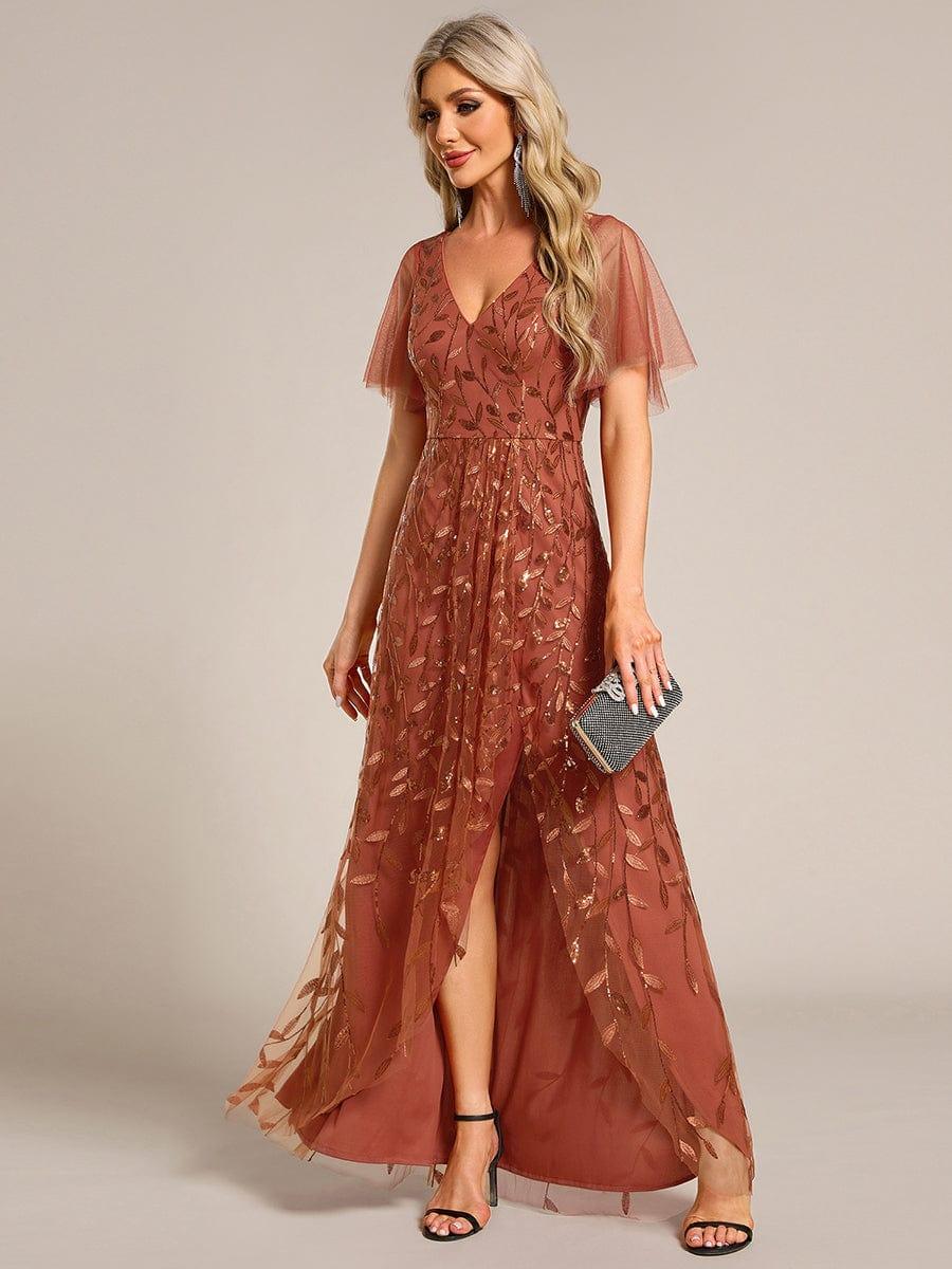 ever ALIX|V-Neck Sequined Mother of The Bride Dresses - Image 63