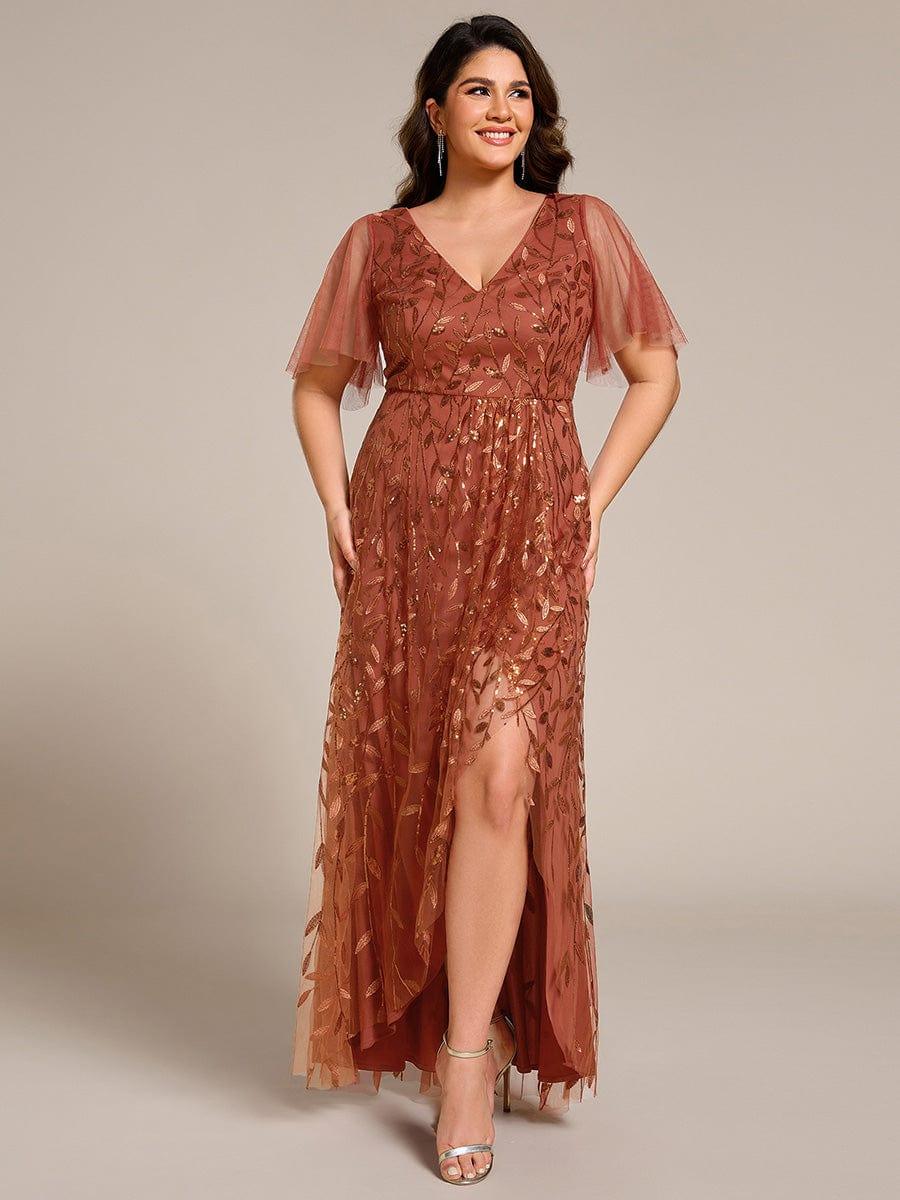 ever ALIX|V-Neck Sequined Mother of The Bride Dresses - Image 64