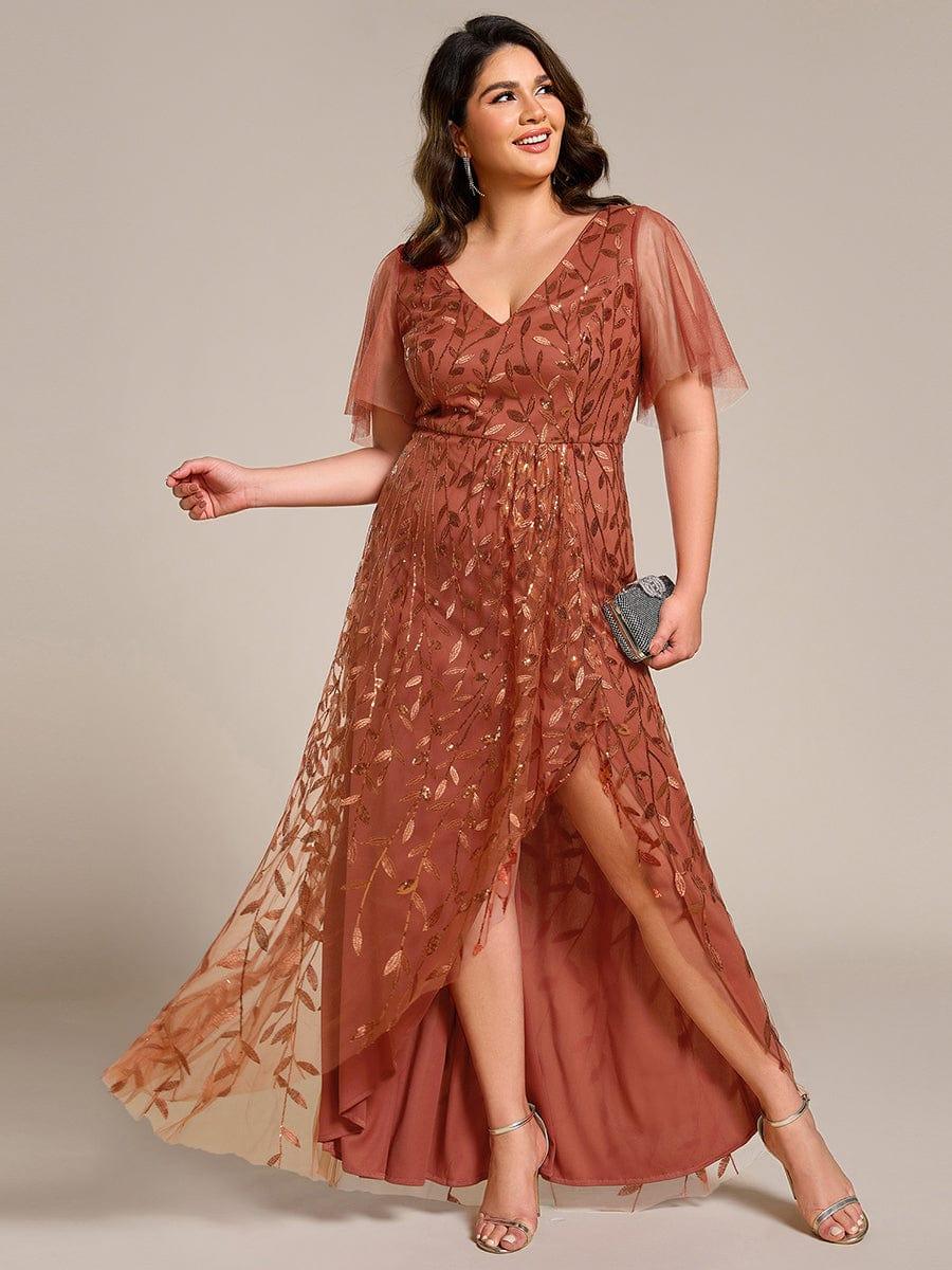 ever ALIX|V-Neck Sequined Mother of The Bride Dresses - Image 68