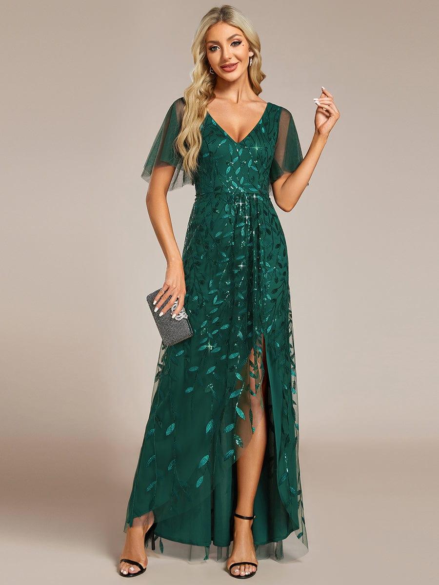 ever ALIX|V-Neck Sequined Mother of The Bride Dresses - Image 7