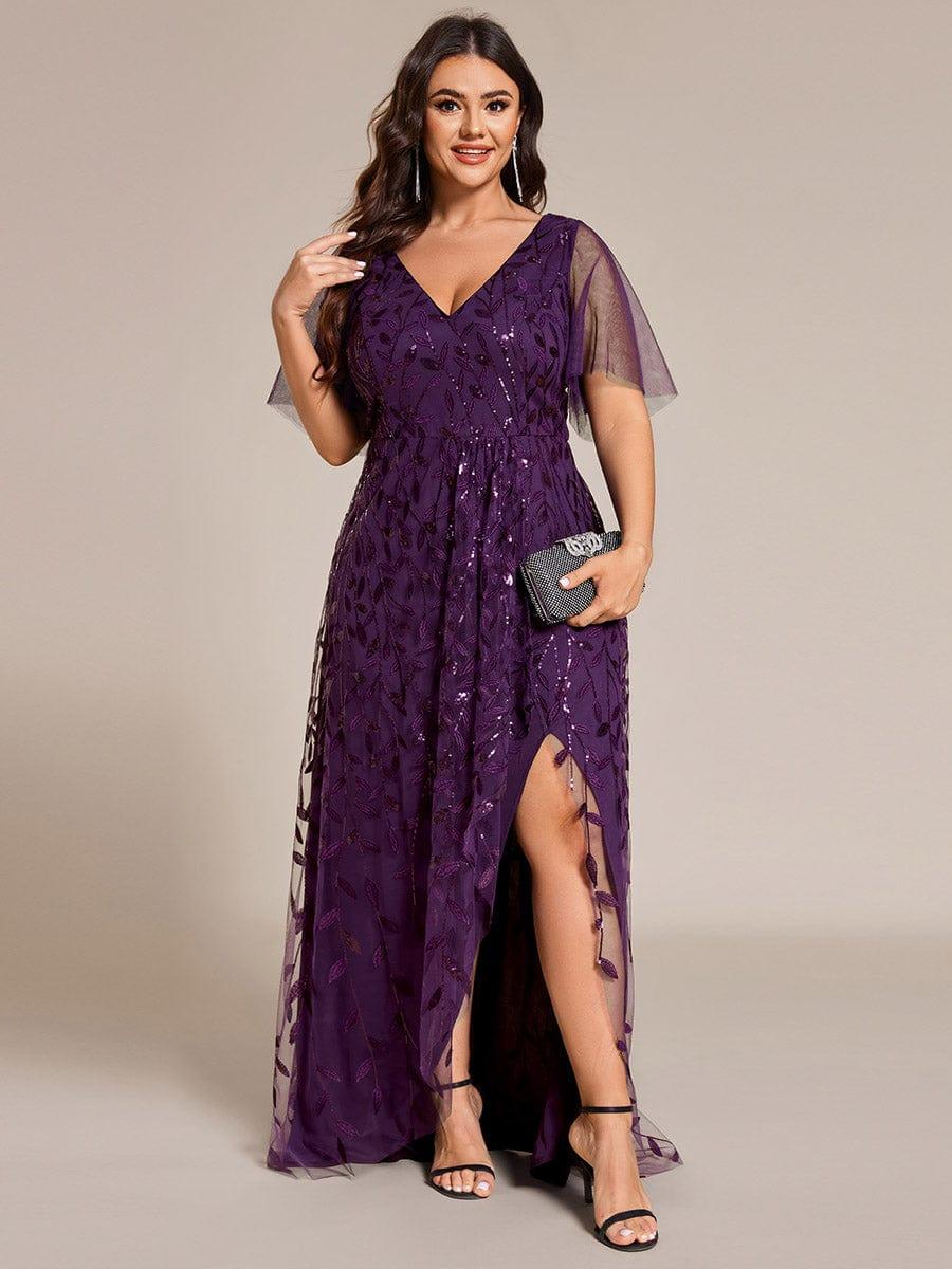 ever ALIX|V-Neck Sequined Mother of The Bride Dresses - Image 74