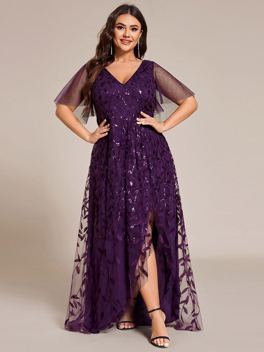 ever ALIX|V-Neck Sequined Mother of The Bride Dresses - Image 78