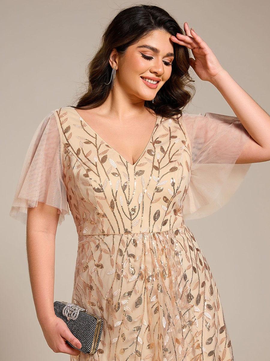 ever ALIX|V-Neck Sequined Mother of The Bride Dresses - Image 86