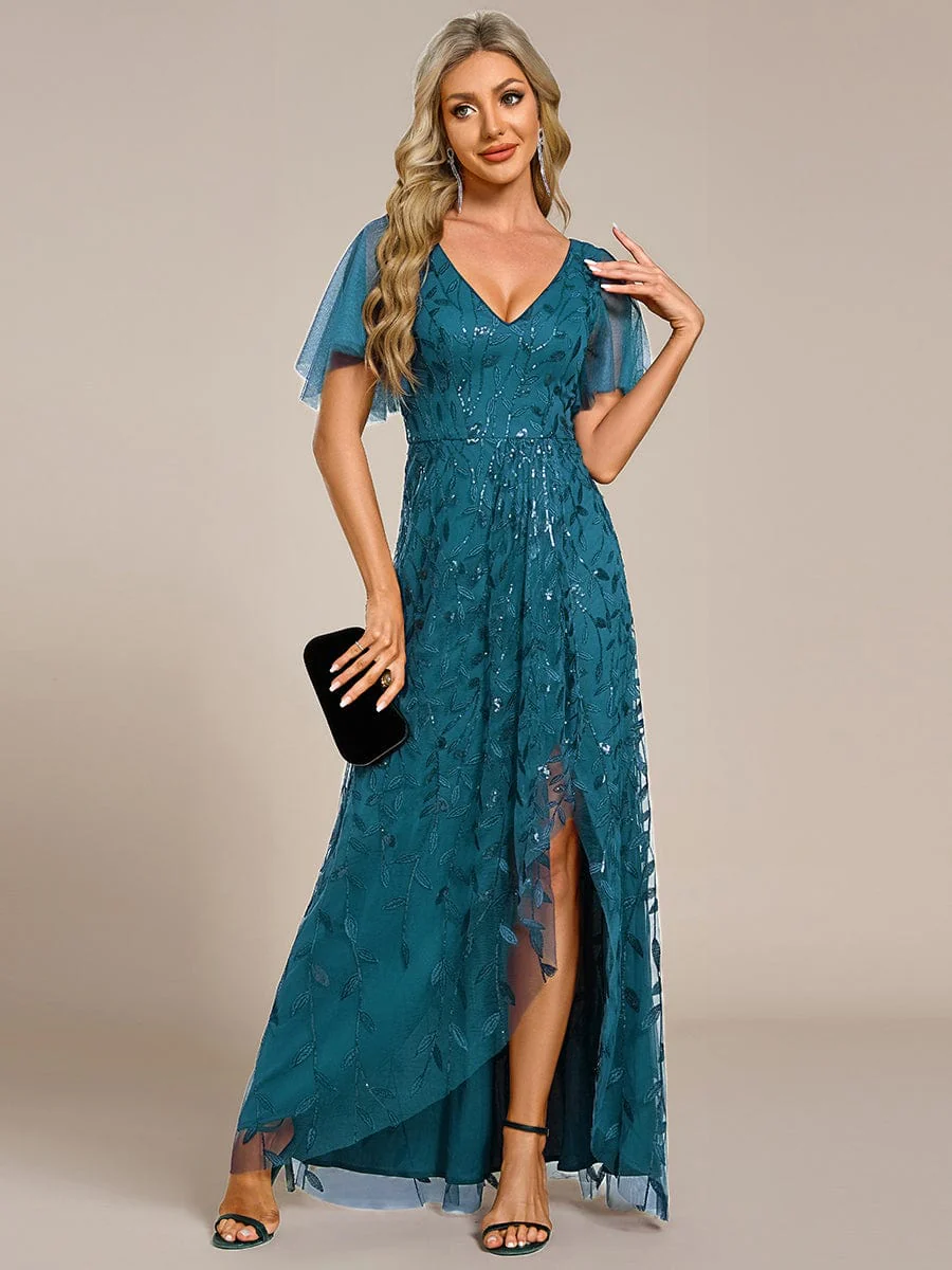 ever ALIX|V-Neck Sequined Mother of The Bride Dresses - Image 99