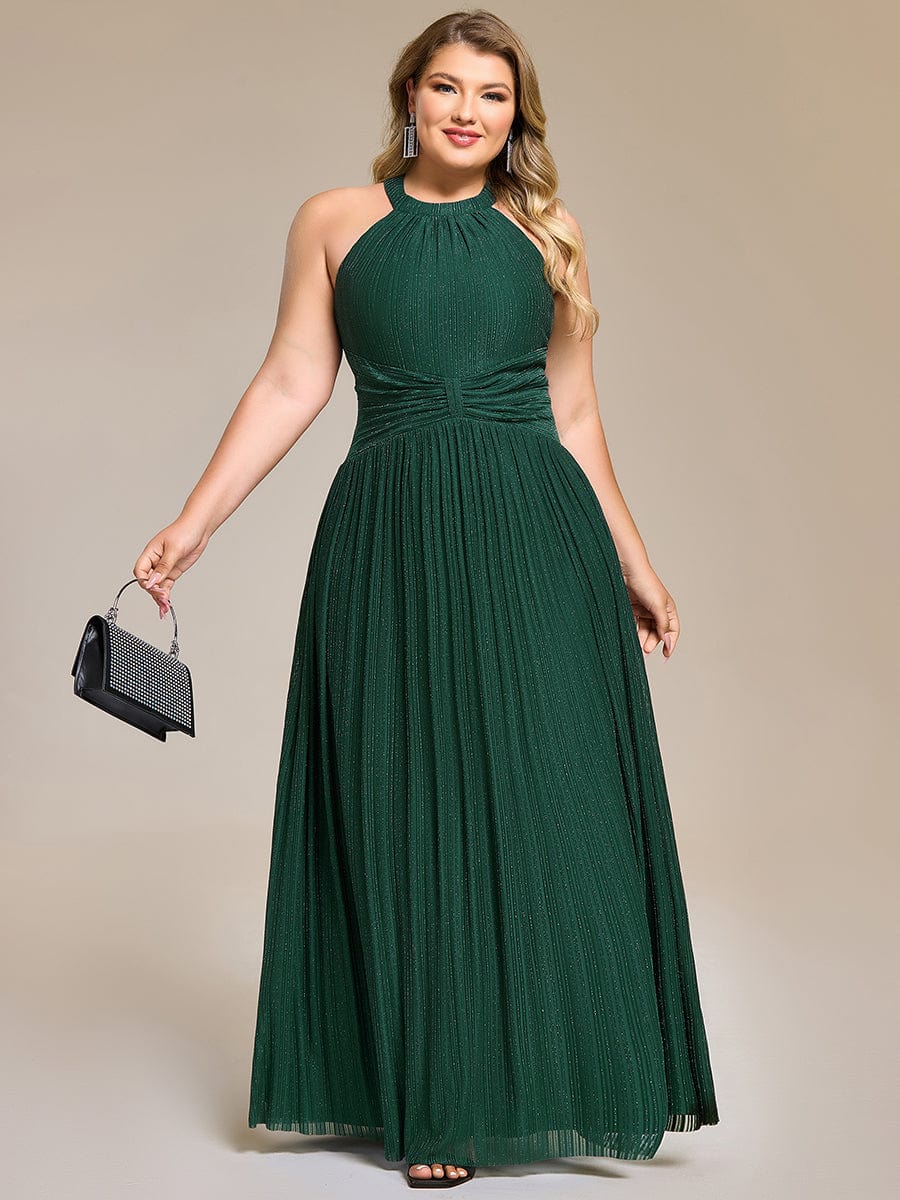 ever EVERLAINE|Plus Size Sparkle Halter Neck Formal Evening Dress with A-line Silhouette - Image 44