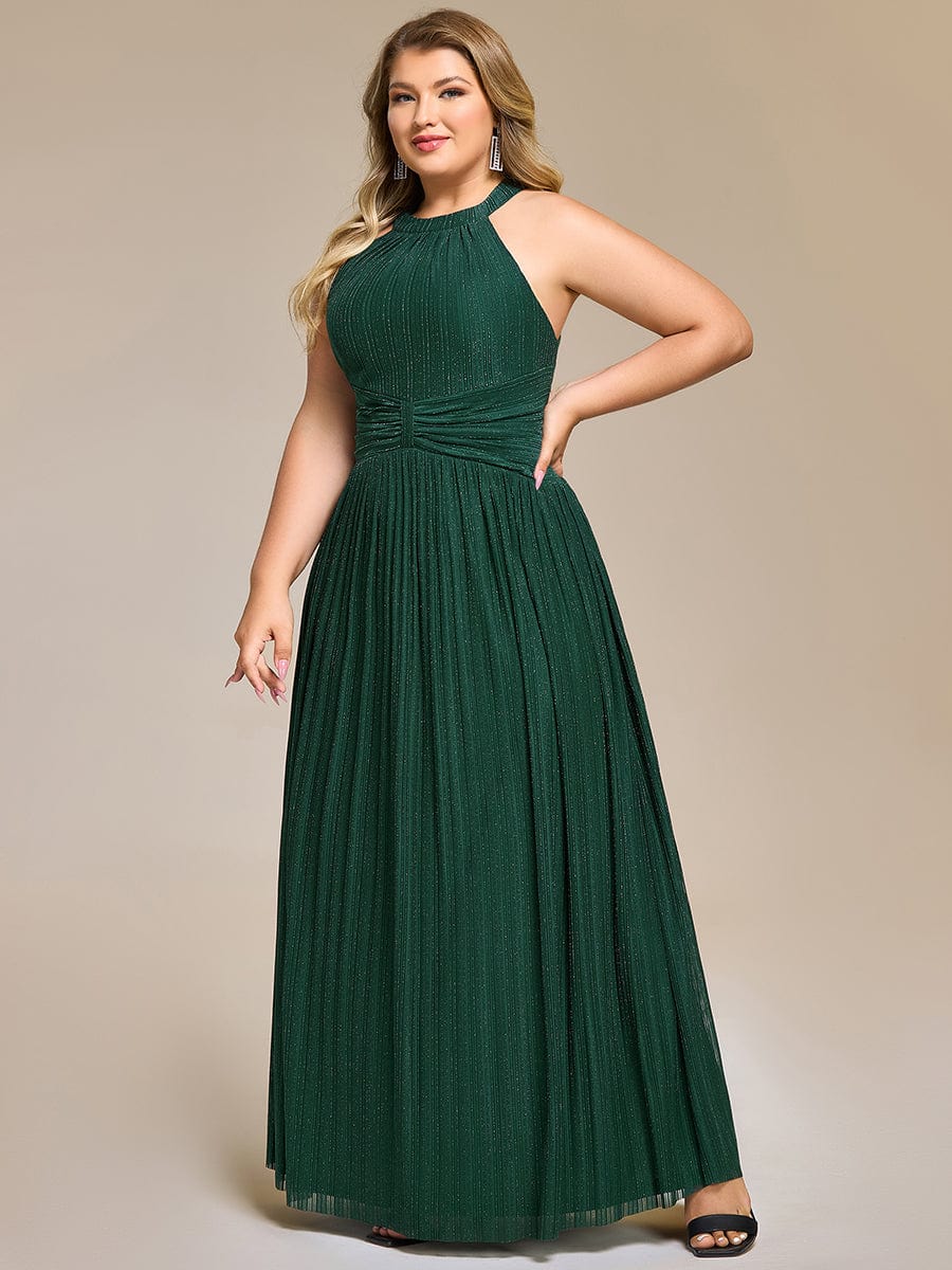 ever EVERLAINE|Plus Size Sparkle Halter Neck Formal Evening Dress with A-line Silhouette - Image 45