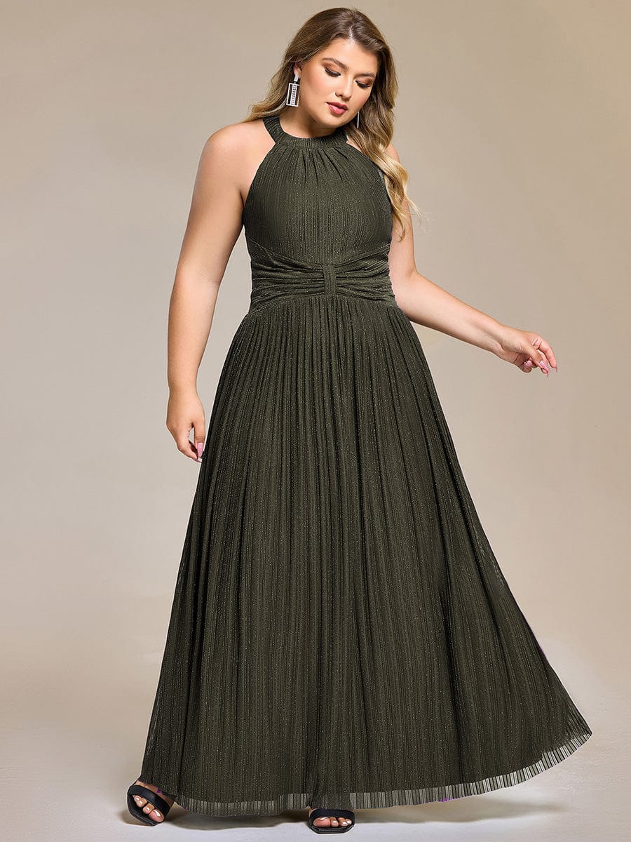 ever EVERLAINE|Sparkle Halter Neck Formal Evening Dress with A-line Silhouette - Image 66