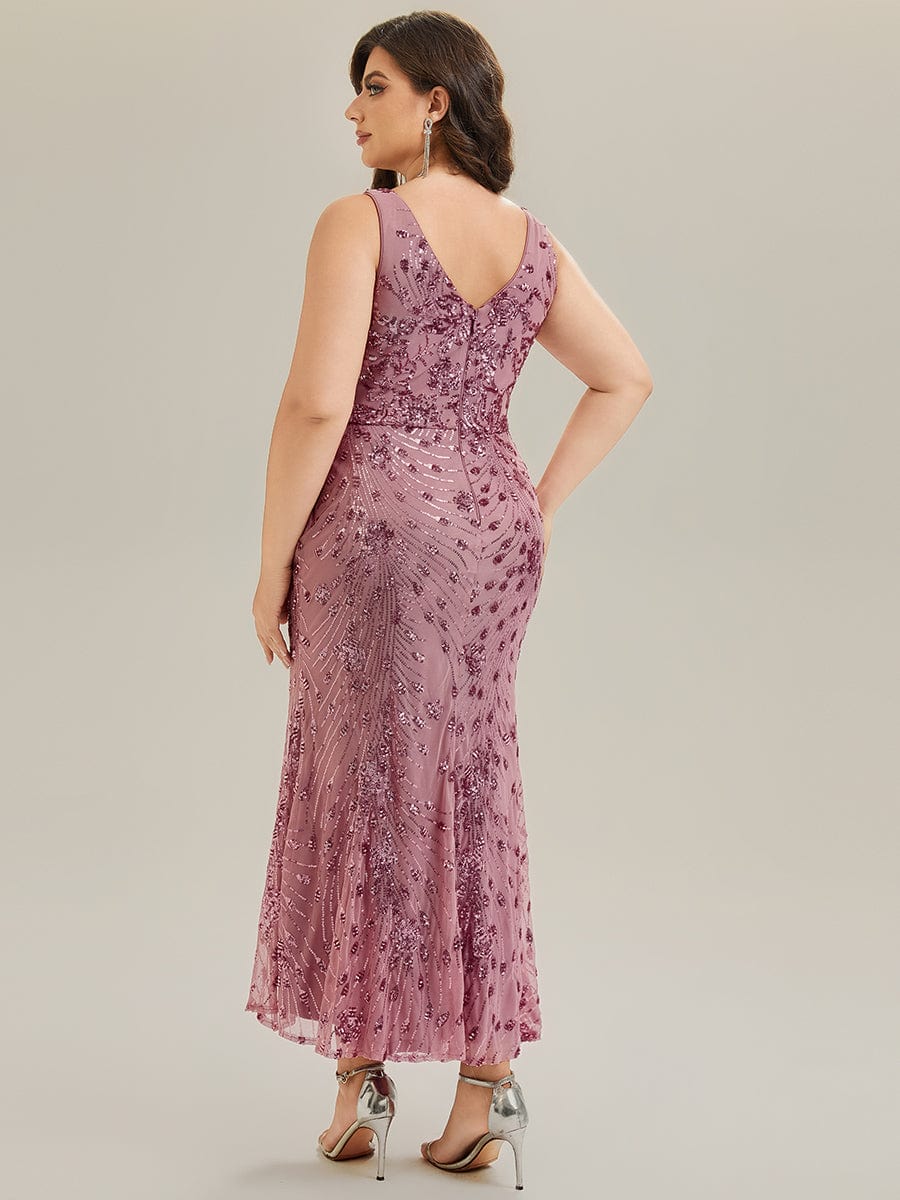 ever JUNIPER|Plus Size Ruched Sequin Bodycon Evening Dress - Image 2
