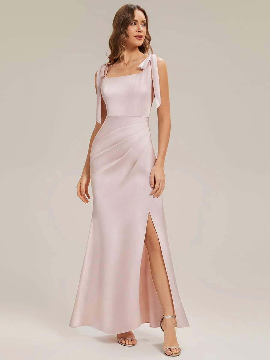 ever LUNA|Flowing Ribbons Satin Sleeveless Wedding Guest Dress - Image 12