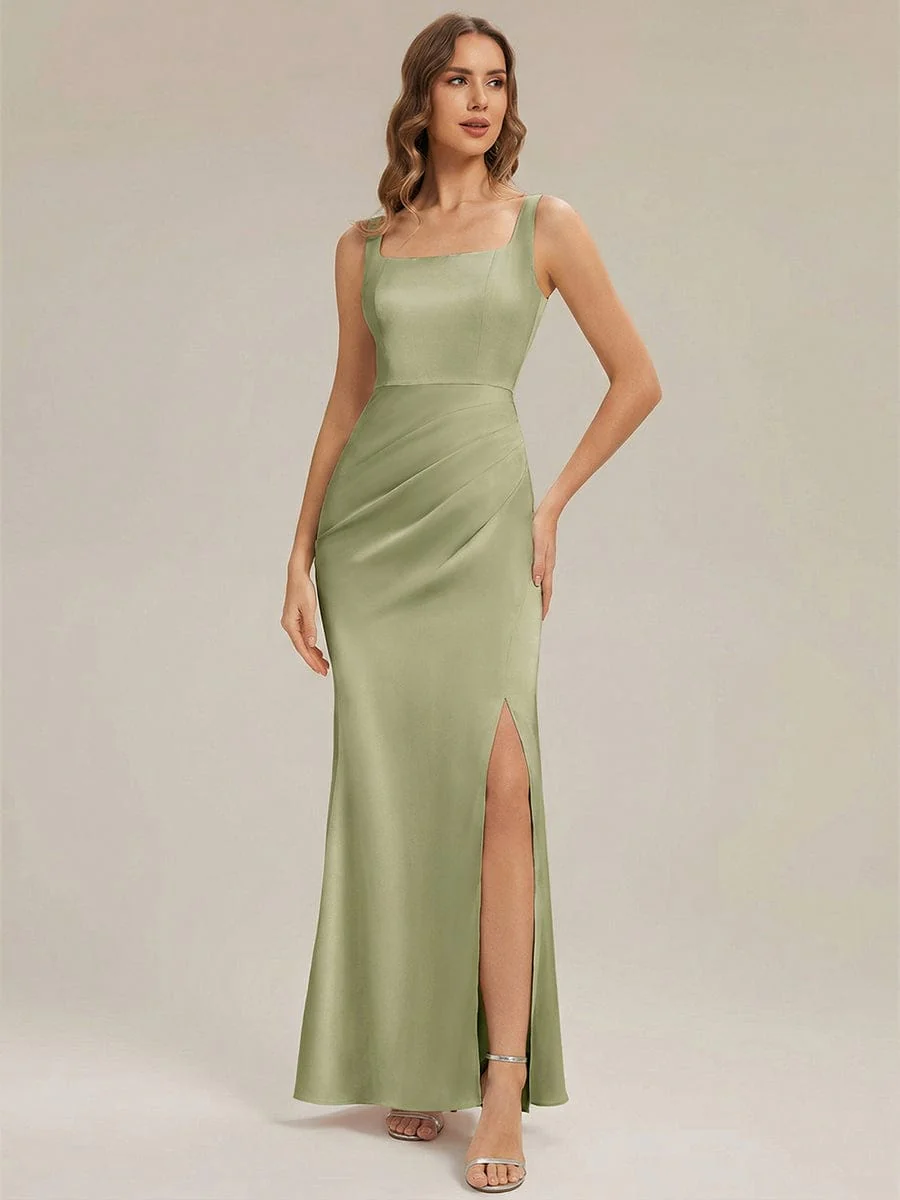 ever LUNA|Flowing Ribbons Satin Sleeveless Wedding Guest Dress - Image 9