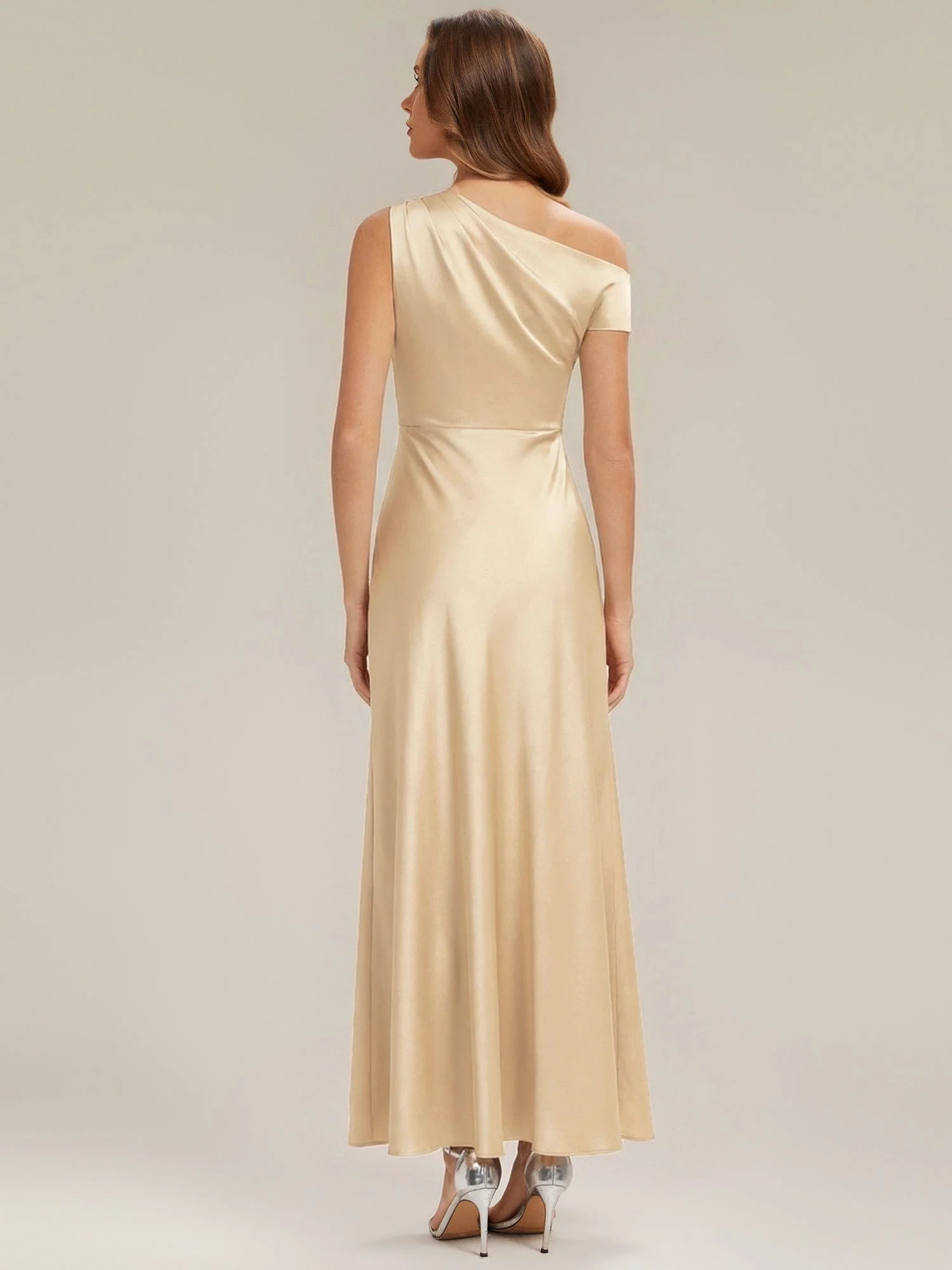 ever OPAL|Convertible Satin Drop Shoulder Sleeve Wedding Guest Dress - Image 10