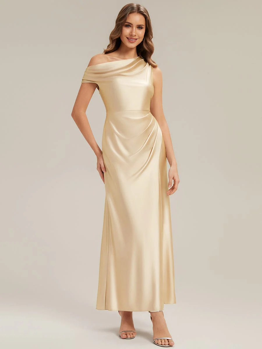 ever OPAL|Convertible Satin Drop Shoulder Sleeve Wedding Guest Dress - Image 11