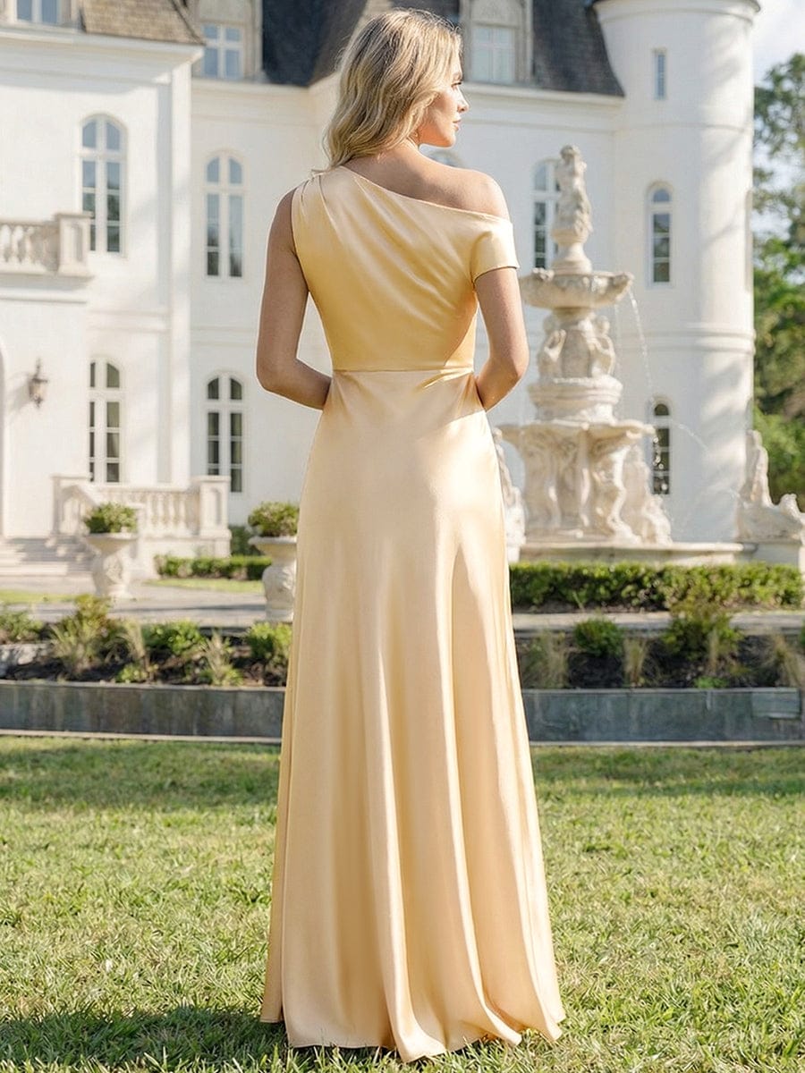 ever OPAL|Convertible Satin Drop Shoulder Sleeve Wedding Guest Dress - Image 14