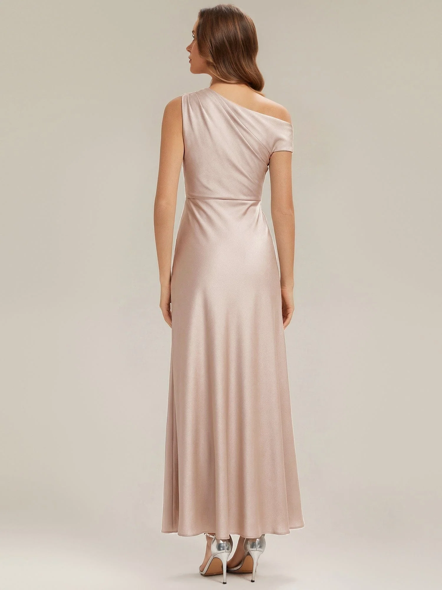 ever OPAL|Convertible Satin Drop Shoulder Sleeve Wedding Guest Dress - Image 16