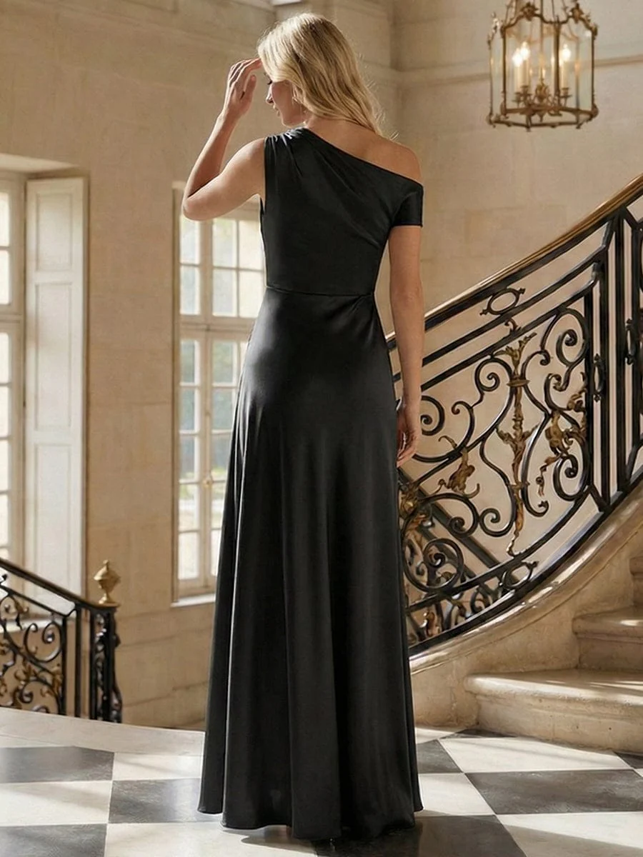 ever OPAL|Convertible Satin Drop Shoulder Sleeve Wedding Guest Dress - Image 20