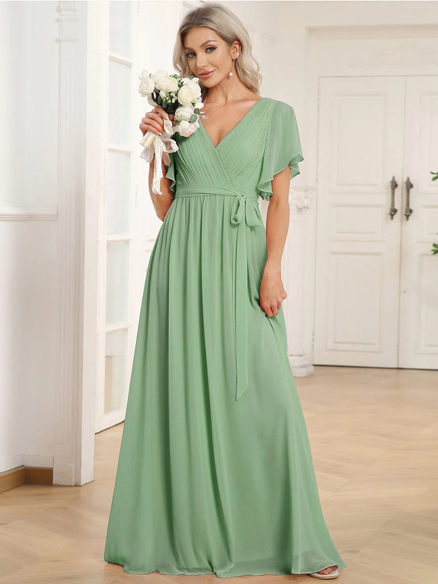 Ever-Pretty Chiffon Swatch Sage Green - Image 2