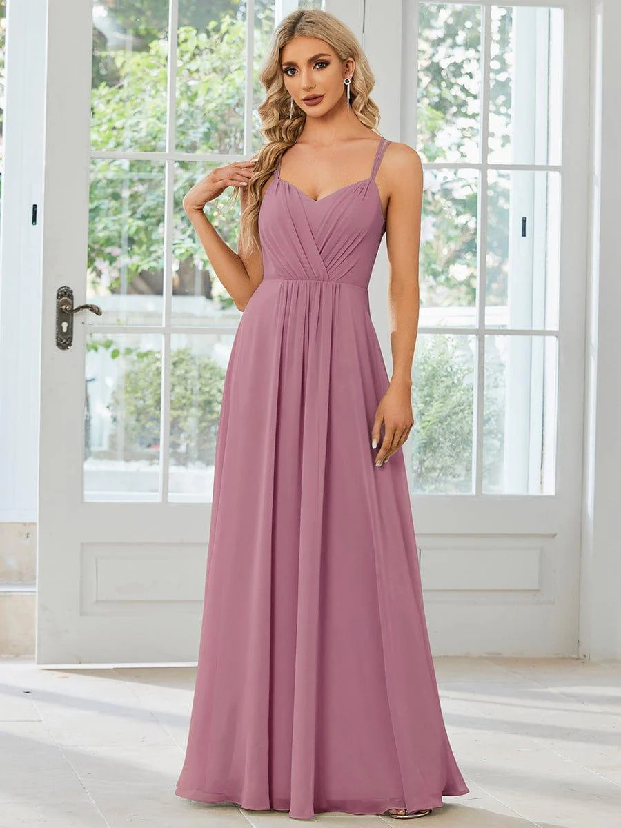 ever RUBY|Multiway Chiffon and Lace Open Back Bridesmaid Dress with Spaghetti Straps (Final Sale) - Image 10