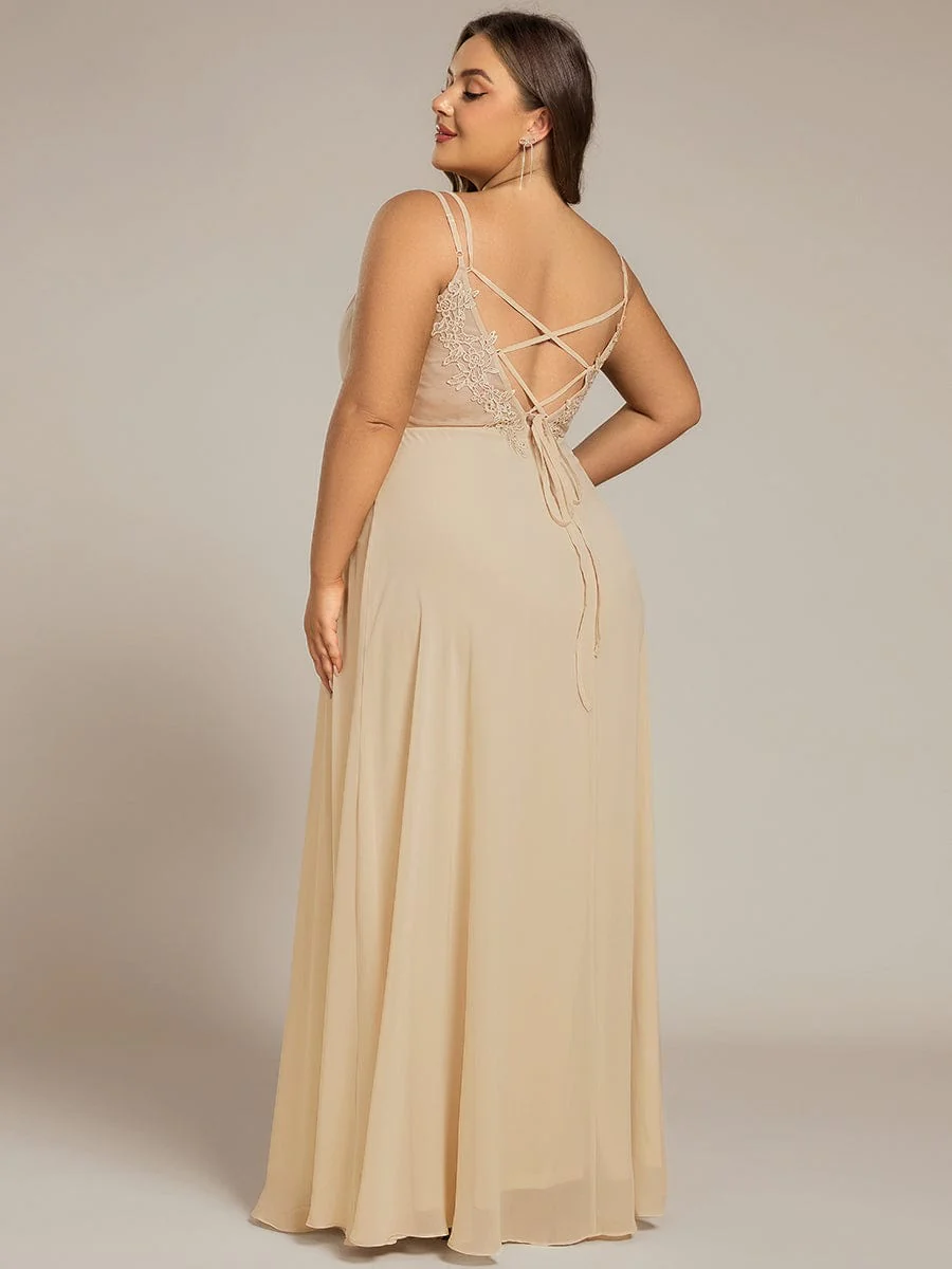ever RUBY|Multiway Chiffon and Lace Open Back Bridesmaid Dress with Spaghetti Straps (Final Sale) - Image 105