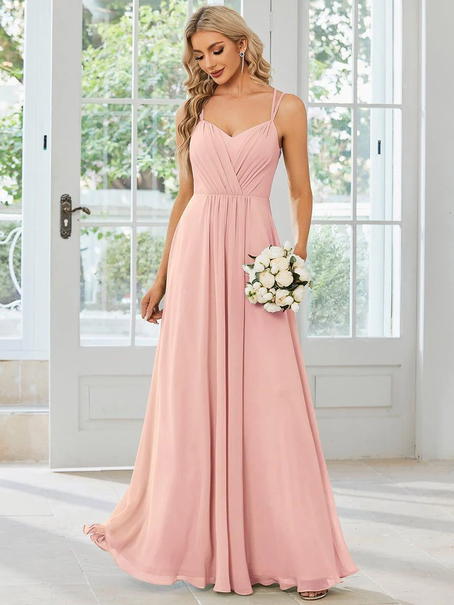 ever RUBY|Multiway Chiffon and Lace Open Back Bridesmaid Dress with Spaghetti Straps (Final Sale) - Image 11