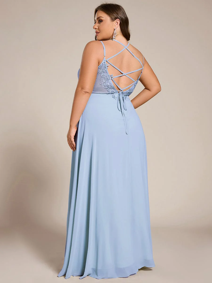 ever RUBY|Multiway Chiffon and Lace Open Back Bridesmaid Dress with Spaghetti Straps (Final Sale) - Image 117
