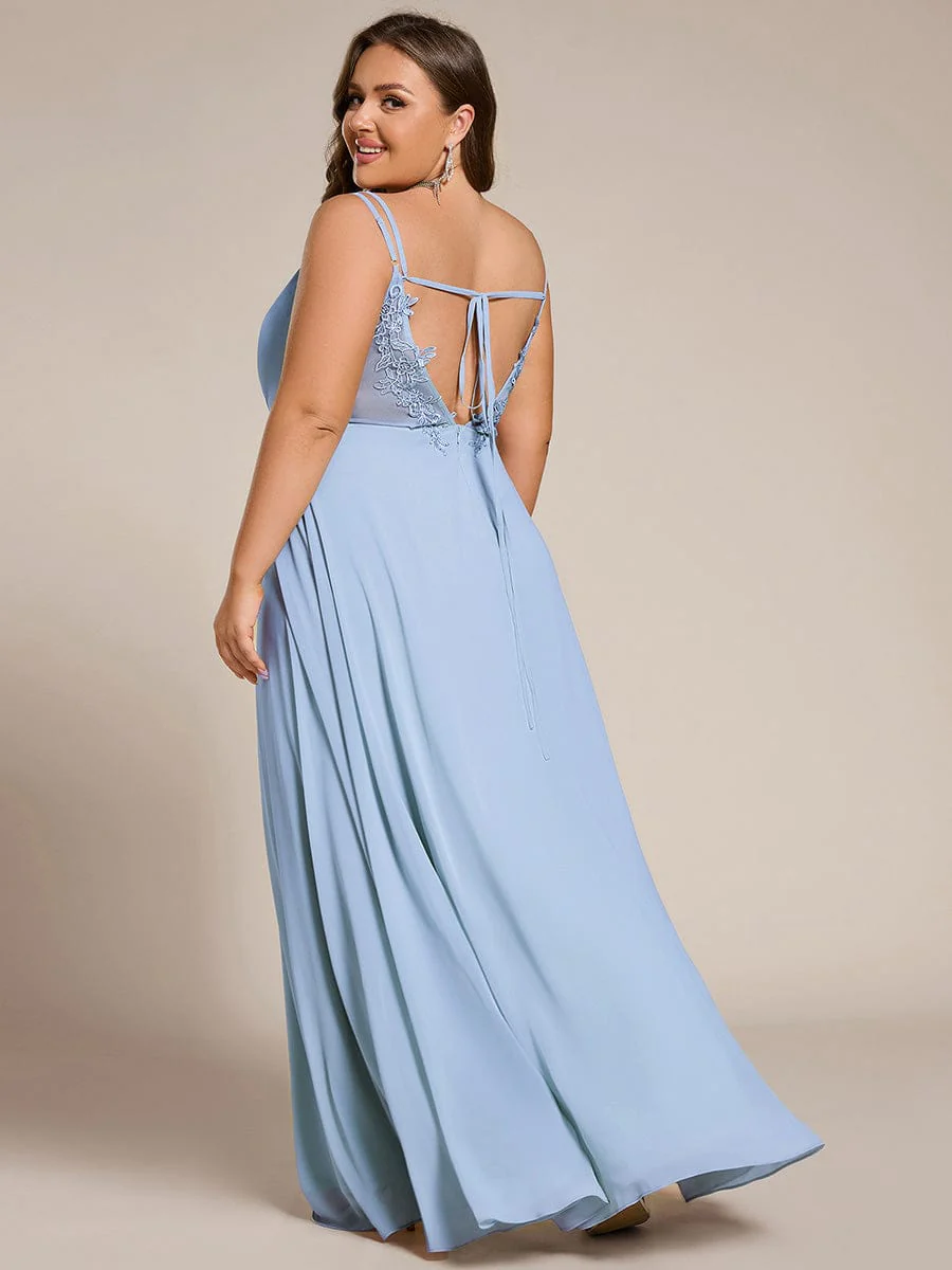 ever RUBY|Multiway Chiffon and Lace Open Back Bridesmaid Dress with Spaghetti Straps (Final Sale) - Image 119