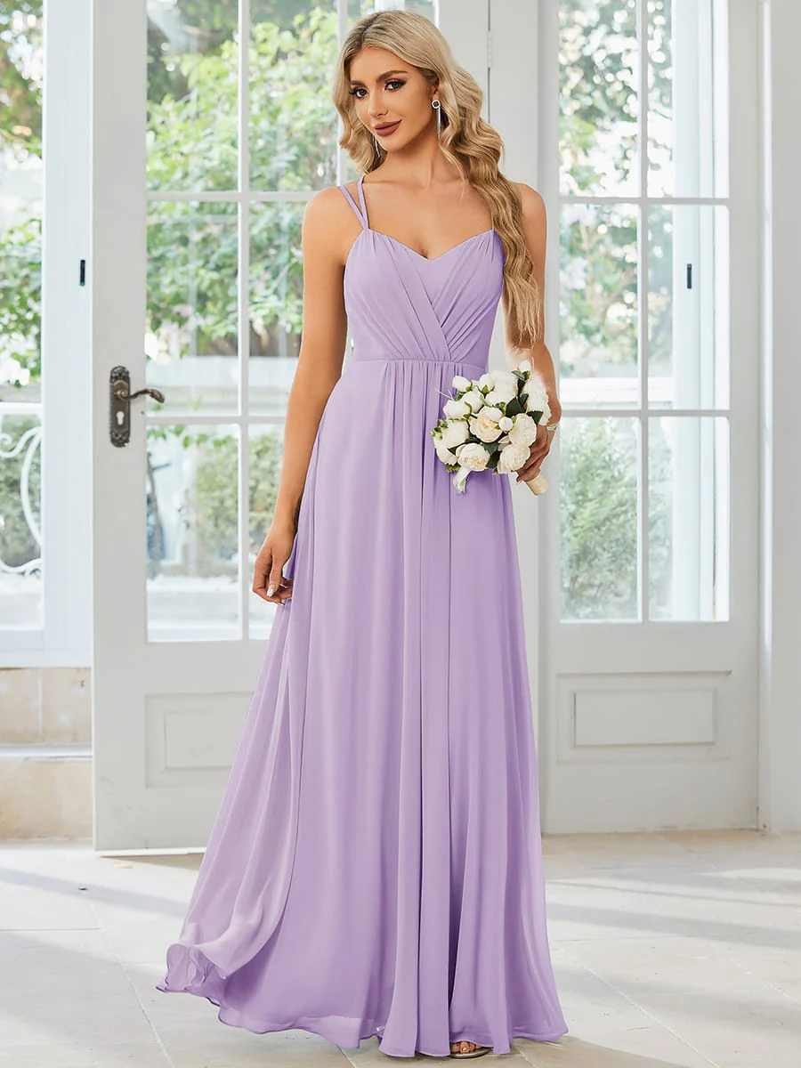 ever RUBY|Multiway Chiffon and Lace Open Back Bridesmaid Dress with Spaghetti Straps (Final Sale) - Image 124