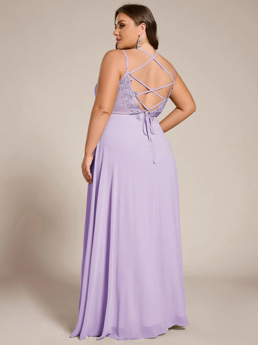 ever RUBY|Multiway Chiffon and Lace Open Back Bridesmaid Dress with Spaghetti Straps (Final Sale) - Image 127