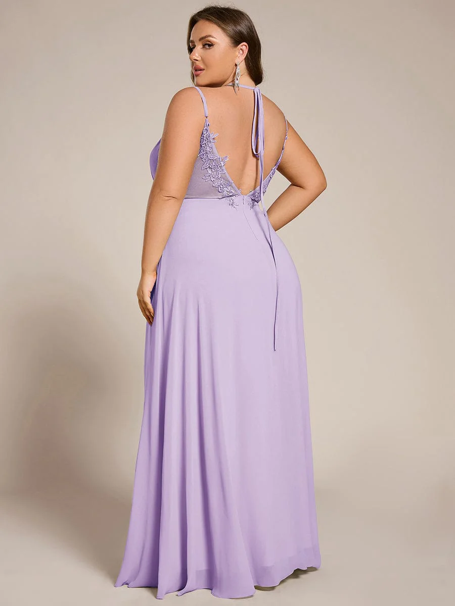 ever RUBY|Multiway Chiffon and Lace Open Back Bridesmaid Dress with Spaghetti Straps (Final Sale) - Image 128