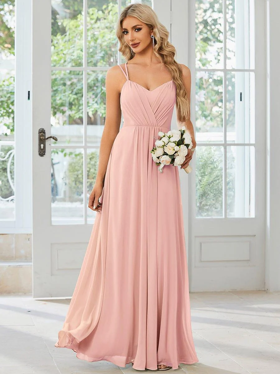 ever RUBY|Multiway Chiffon and Lace Open Back Bridesmaid Dress with Spaghetti Straps (Final Sale) - Image 14