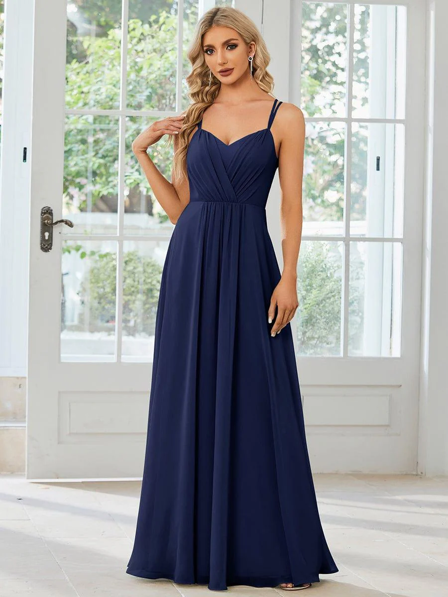 ever RUBY|Multiway Chiffon and Lace Open Back Bridesmaid Dress with Spaghetti Straps (Final Sale) - Image 16