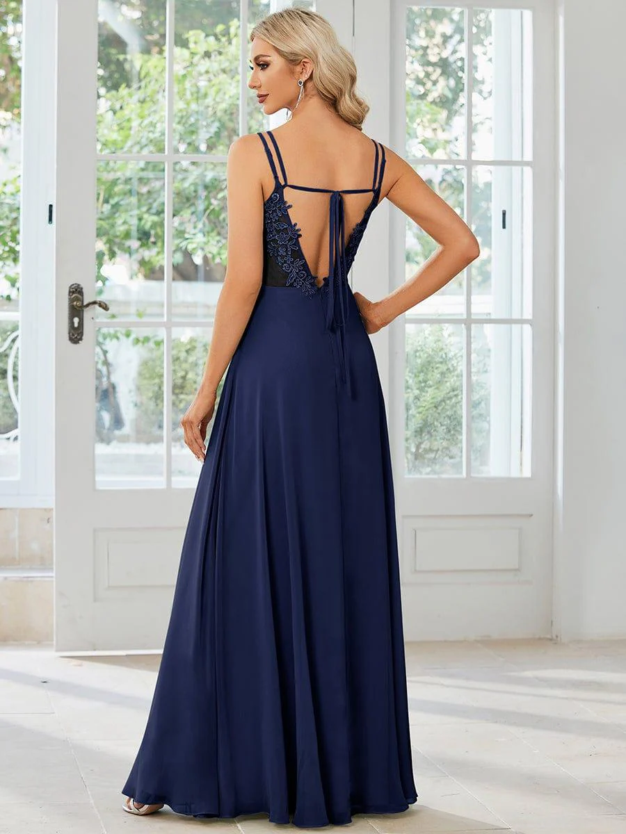 ever RUBY|Multiway Chiffon and Lace Open Back Bridesmaid Dress with Spaghetti Straps (Final Sale) - Image 17