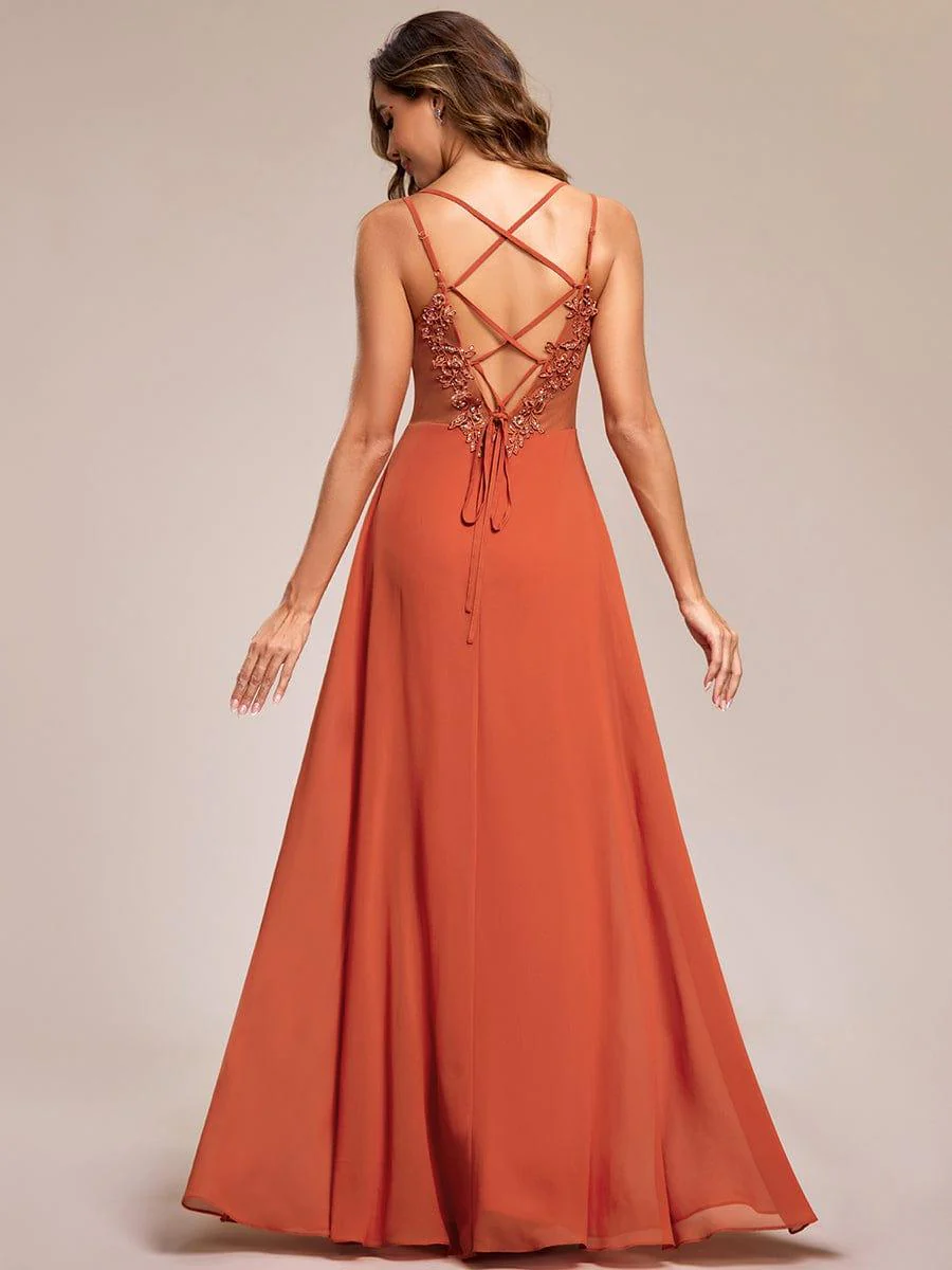 ever RUBY|Multiway Chiffon and Lace Open Back Bridesmaid Dress with Spaghetti Straps (Final Sale) - Image 25