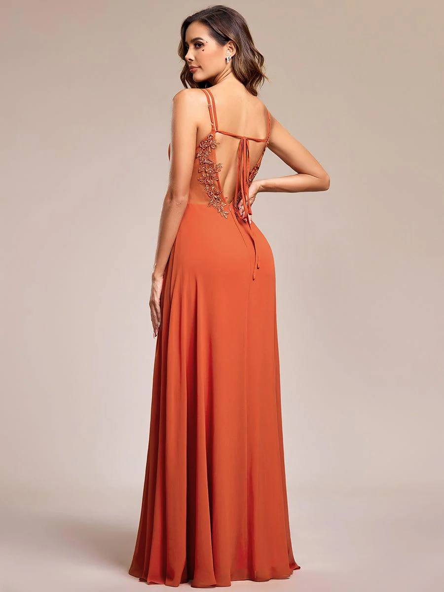 ever RUBY|Multiway Chiffon and Lace Open Back Bridesmaid Dress with Spaghetti Straps (Final Sale) - Image 29