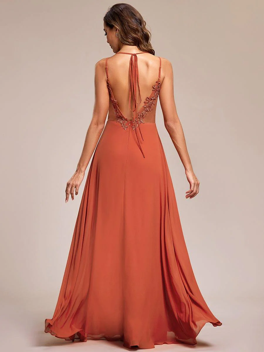 ever RUBY|Multiway Chiffon and Lace Open Back Bridesmaid Dress with Spaghetti Straps (Final Sale) - Image 30